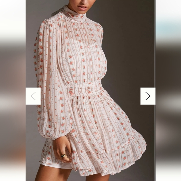 Let Me Be Dresses & Skirts - Anthropologie Let Me Be Floral High-Neck Mini Dress